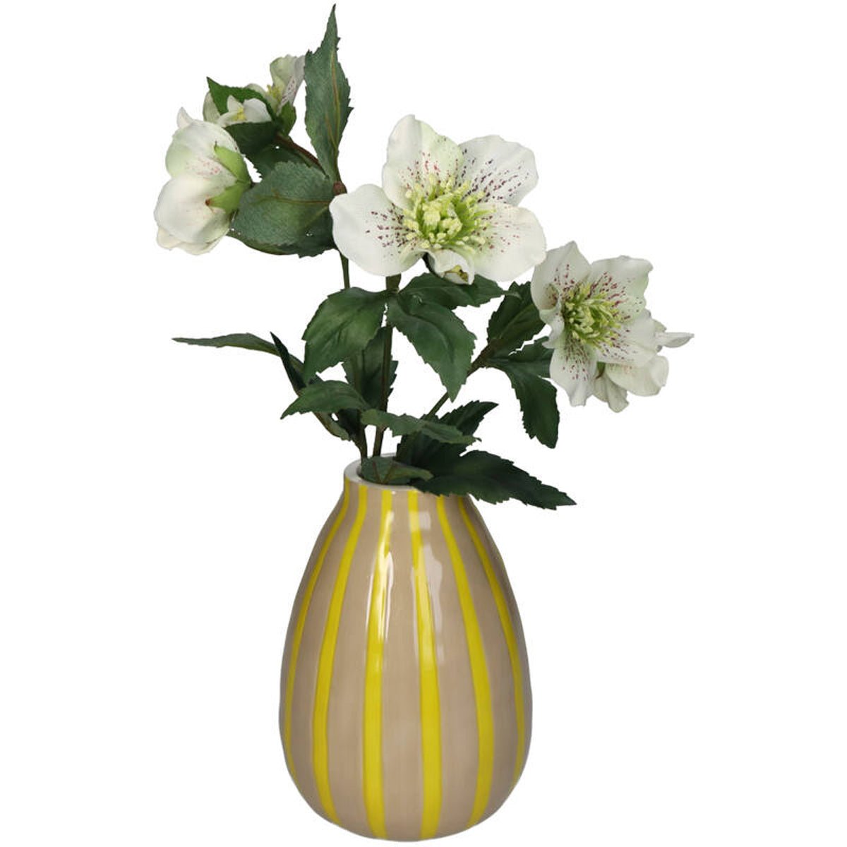 Kersten Vase STRIPES gelb | Ø12x18cm - Sir Henrys