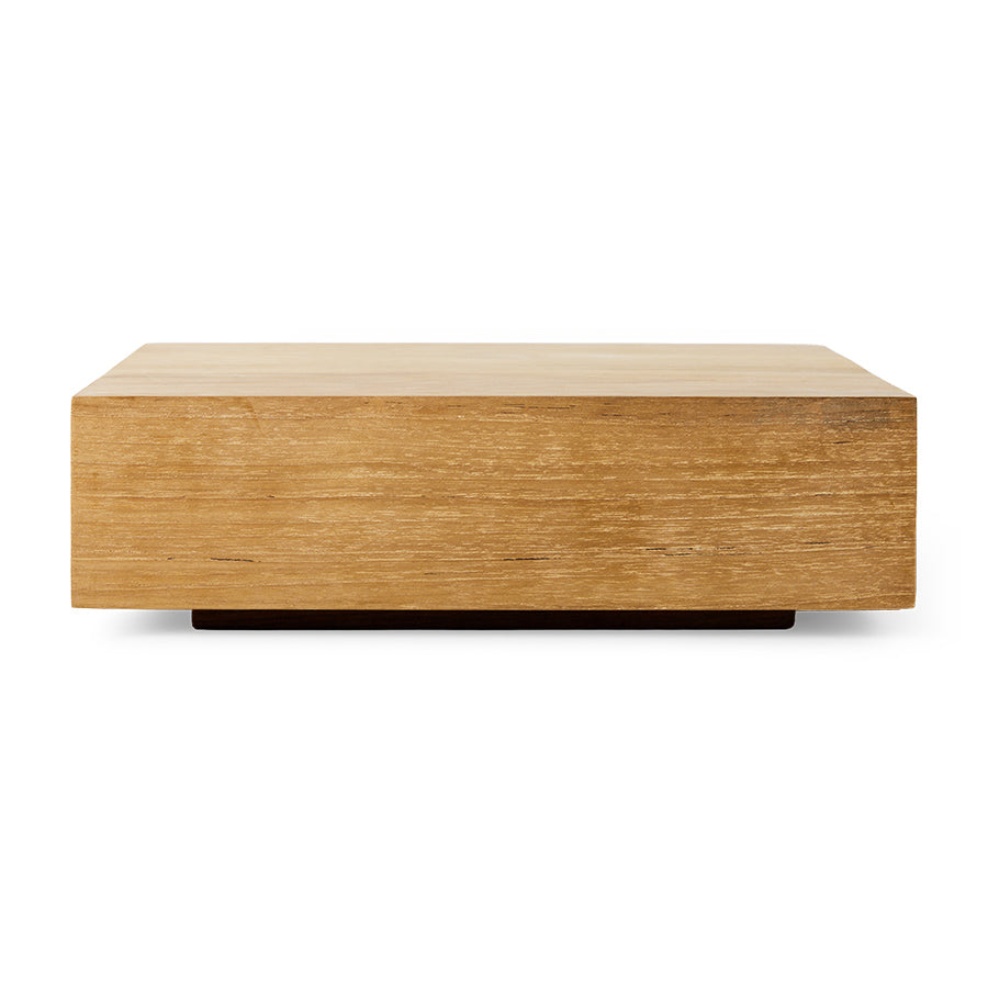 HKliving Platte TEAK CUBE L braun | 27x27x8cm