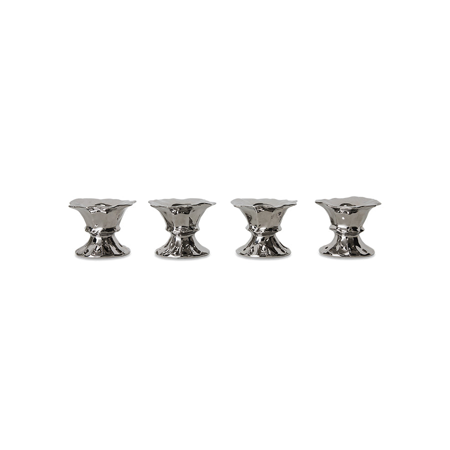 HKliving Eierbecher NEW CLASSICS chrome 4er Set | Ø7x5,5cm