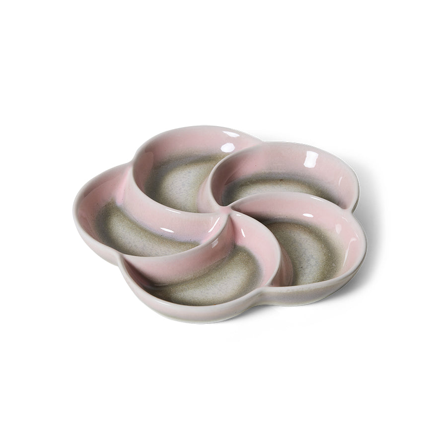 HKliving Schale Snack Tray MUSE 70s Ceramics rosa | Ø20x3cm