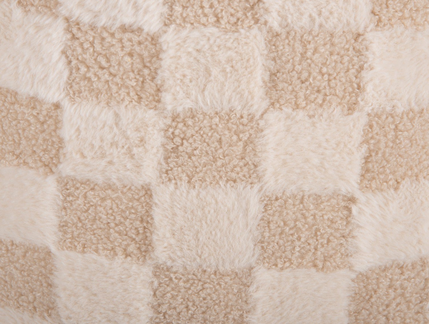 Leitmotiv Pouf CHECKER weiß | Ø 41x48 cm - Sir Henrys