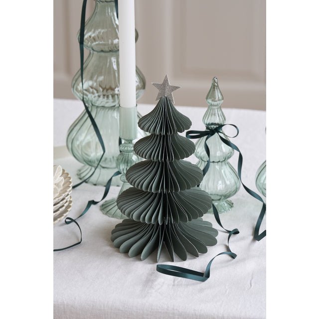 Lene Bjerre Weihnachtsdekoration ASTA S grün Glas | Ø8x19,5 cm - Sir Henrys