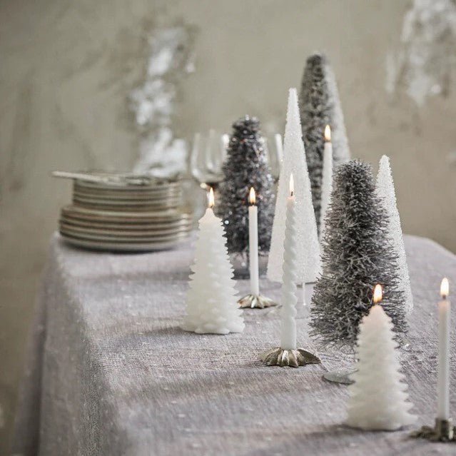 Lene Bjerre Weihnachtsdekoration CRISTELLE Glas weiß glitzer | 30cm - Sir Henrys