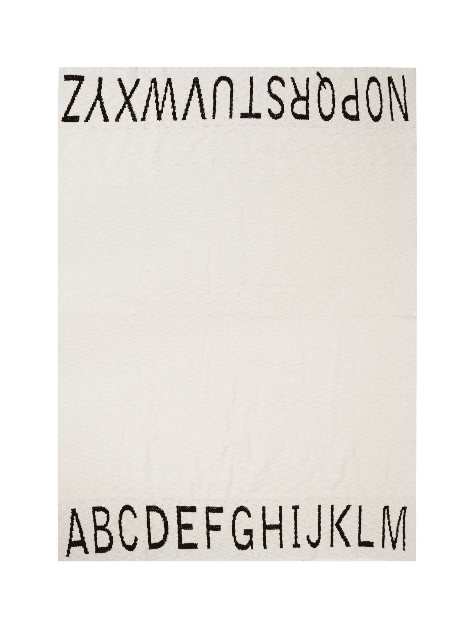 Lorena Canals Babydecke ABC natur schwarz | 120x100cm - Sir Henrys