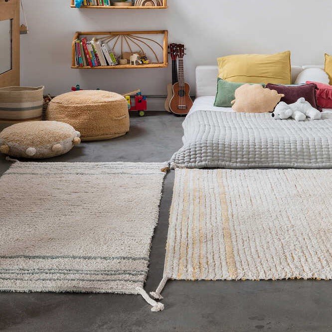 Lorena Canals drehbarer waschbarer Teppich TWIN vintage blau | 140x80cm - Sir Henrys