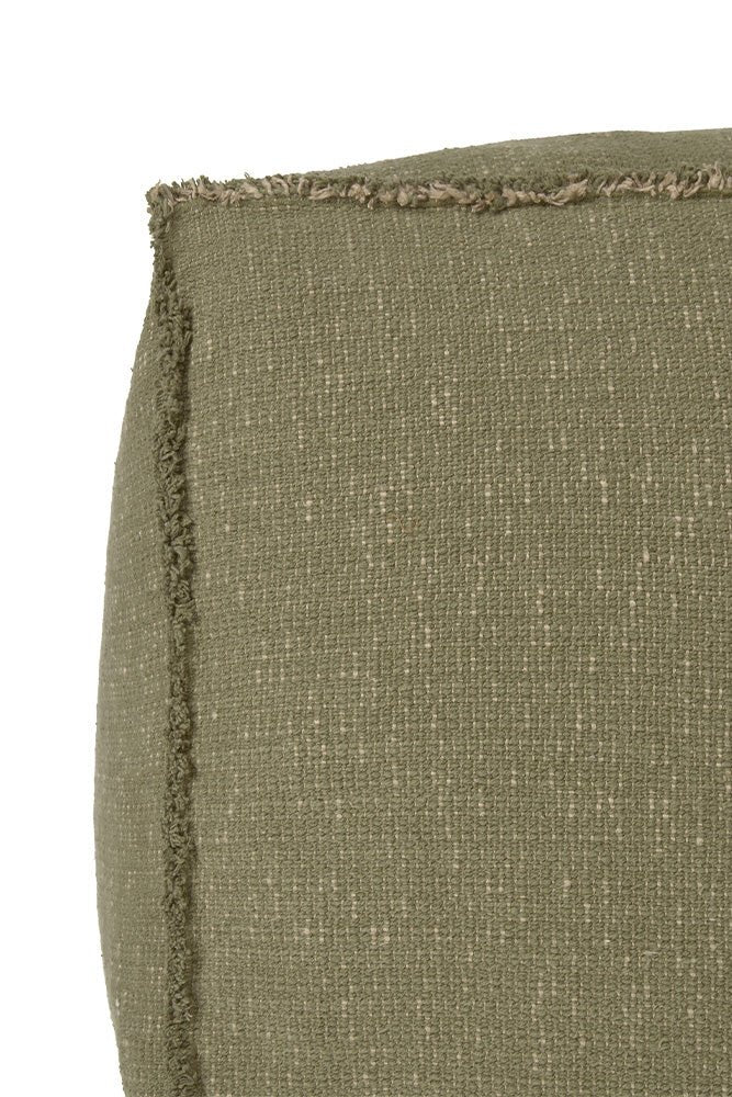 Lorena Canals Handgewebter Pouf Kaki | 45x45cm - Sir Henrys