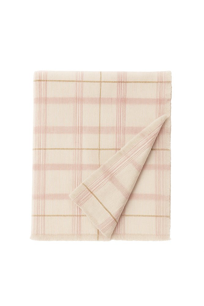 Lorena Canals Handweb - Kinderbettdecke TARTAN Rose | 140x200cm - Sir Henrys