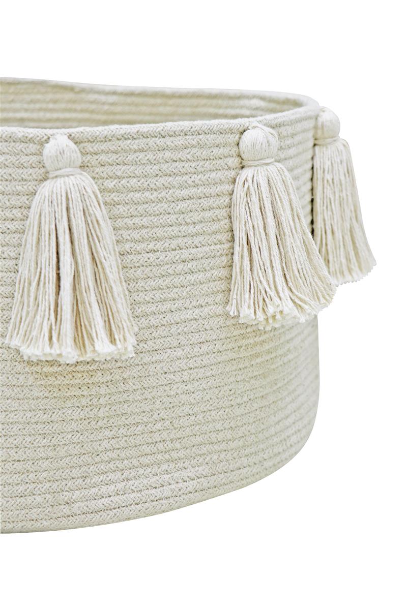 Lorena Canals Korb TASSELS natur | 40x40cm - Sir Henrys
