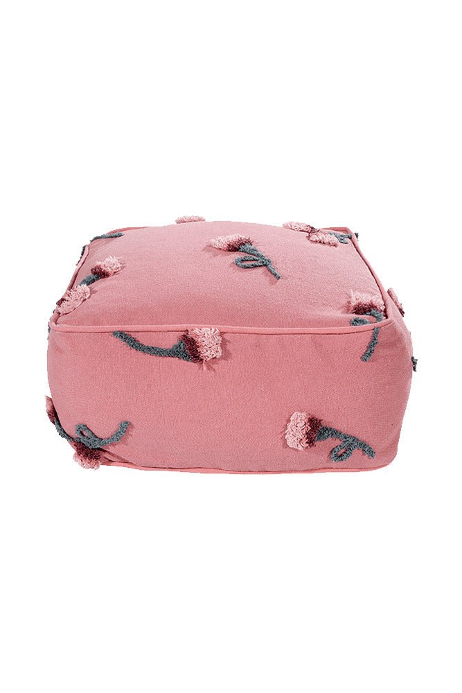Lorena Canals Pouf ENGLISCHER GARTEN asche - rose | 54x54cm - Sir Henrys