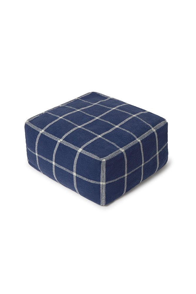 Lorena Canals Pouf GEO BLOCK navy blue | 45x45cm - Sir Henrys