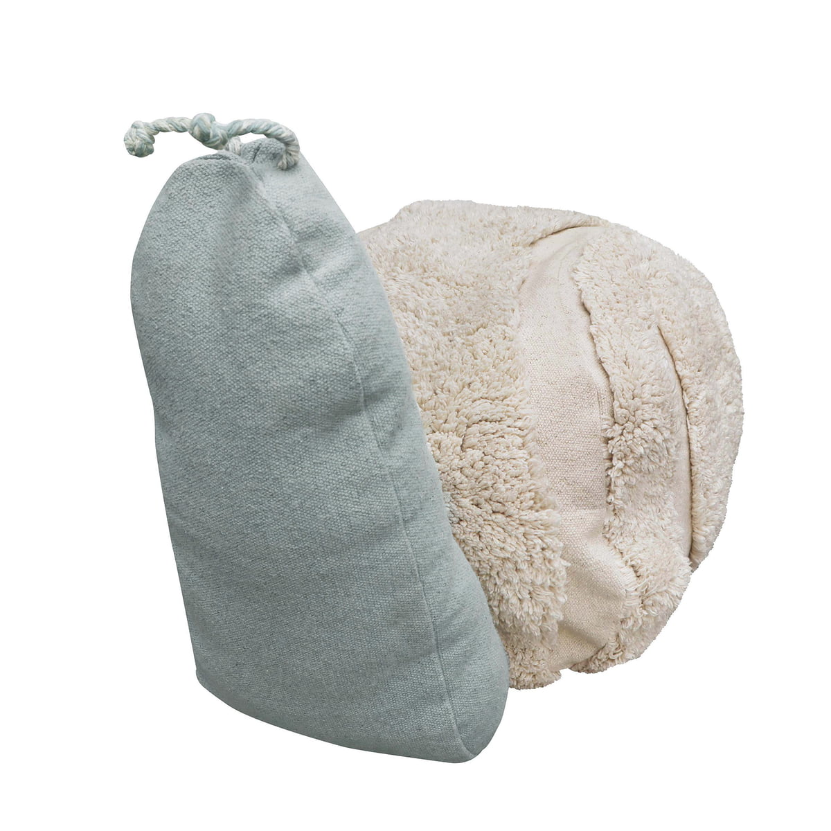 Lorena Canals Pouf MR.SNAIL vintage blau | 95x45cm - Sir Henrys