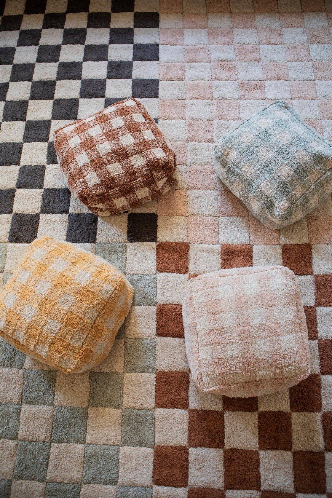 Lorena Canals Pouf VICHY Toffee | 20x40cm - Sir Henrys