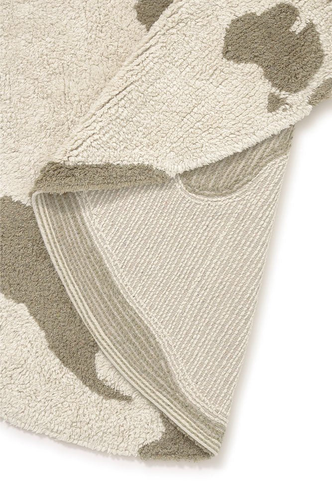 Lorena Canals RugCycled waschbarer Teppich WELTKARTE | 120x120cm - Sir Henrys