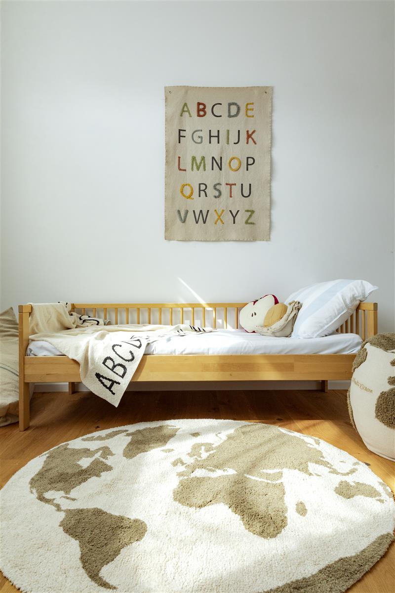 Lorena Canals RugCycled waschbarer Teppich WELTKARTE | 120x120cm - Sir Henrys
