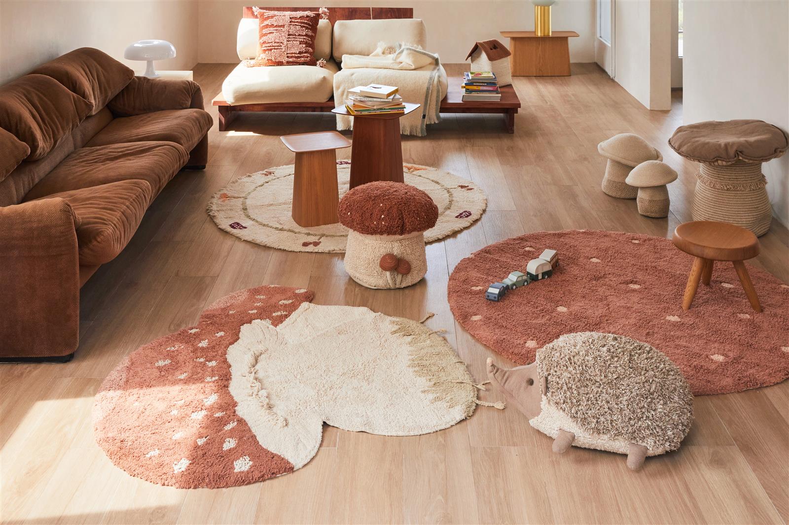 Lorena Canals waschbarer Teppich BOLETUS | 120x120cm - Sir Henrys