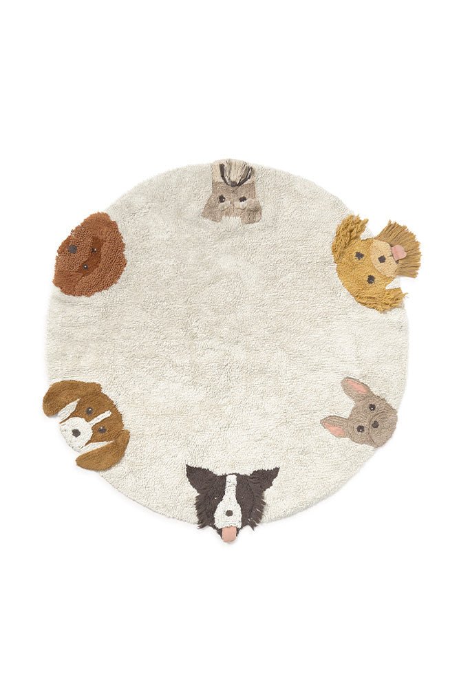 Lorena Canals Waschbarer Teppich DOGS | 140x140cm - Sir Henrys