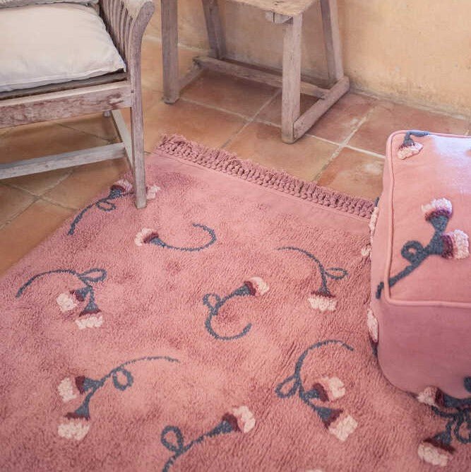 Lorena Canals waschbarer Teppich ENGLISH GARDEN rosa | 210x140cm - Sir Henrys