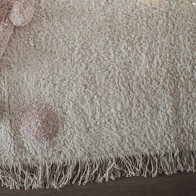 Lorena Canals waschbarer Teppich HIPPY DOTS vintage nude | 160x120cm - Sir Henrys