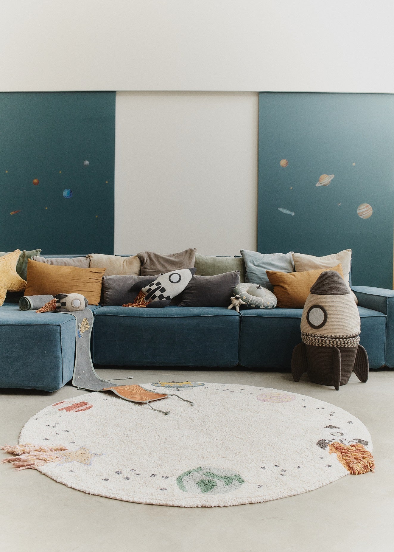 Lorena Canals waschbarer Teppich INTERSTELLAR JOURNEY | 140x140cm - Sir Henrys