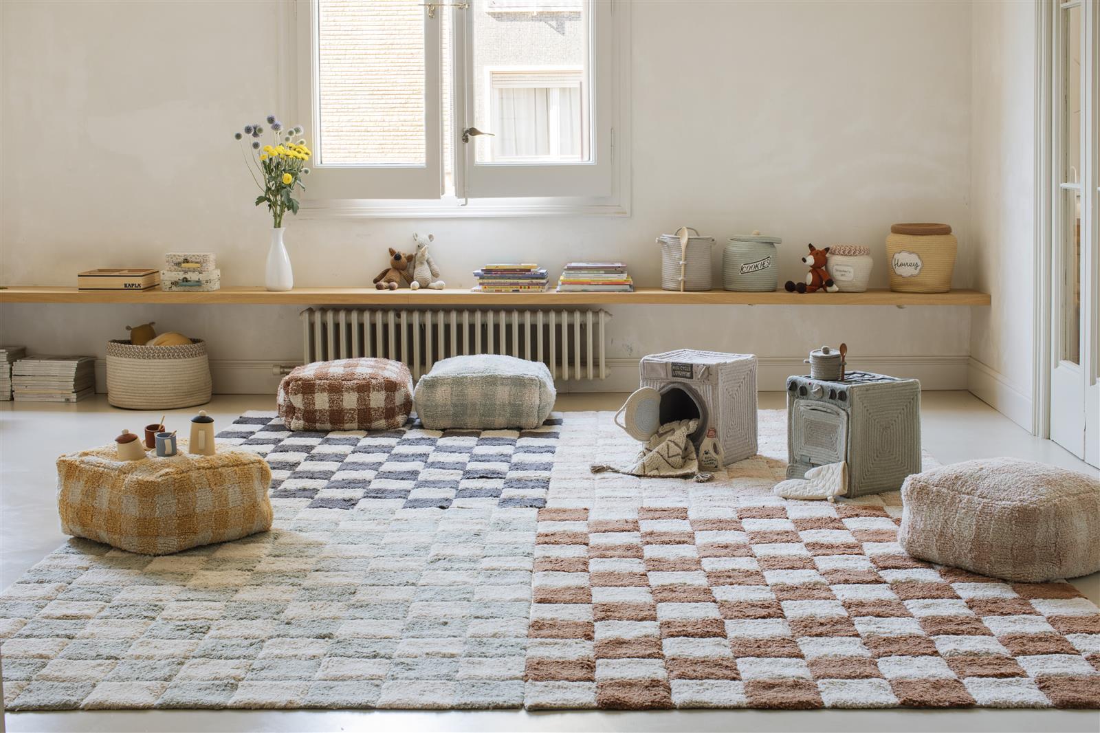 Lorena Canals Waschbarer Teppich KITCHEN TILES Blue Sage | 130x90cm - Sir Henrys