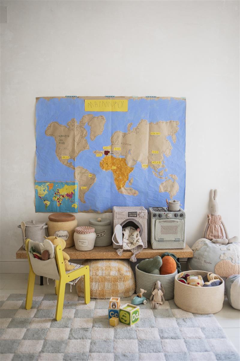 Lorena Canals Waschbarer Teppich KITCHEN TILES Blue Sage | 130x90cm - Sir Henrys