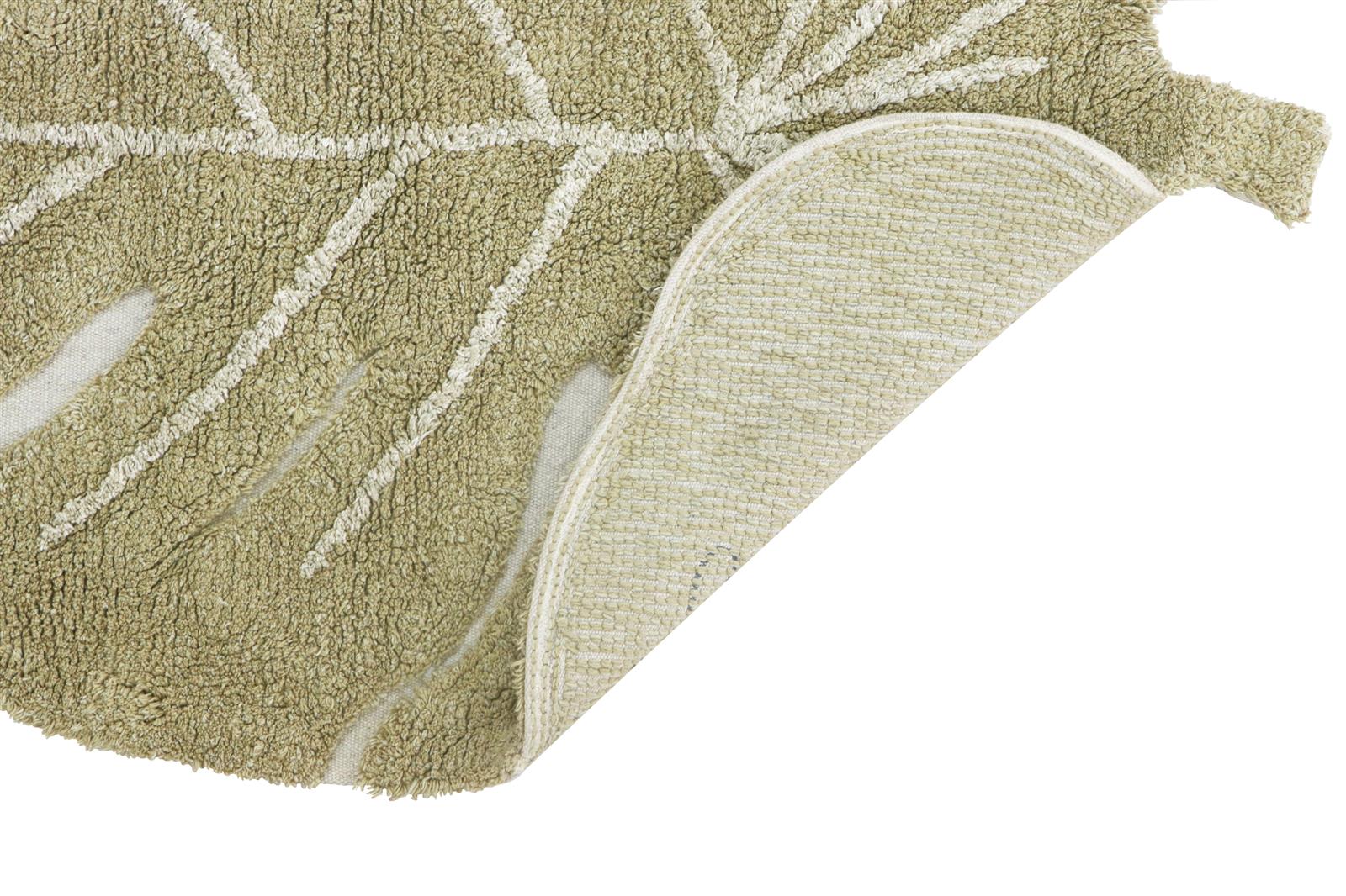 Lorena Canals waschbarer Teppich MINI MONSTERA olive | 100x75cm - Sir Henrys