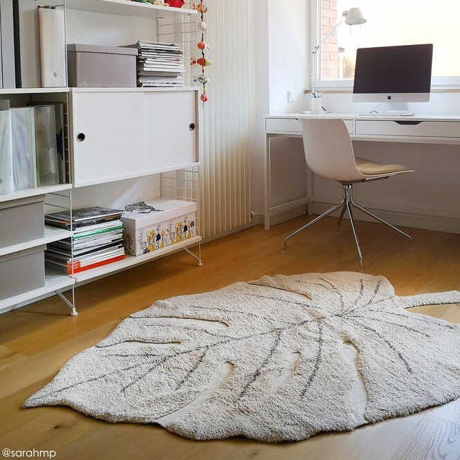 Lorena Canals waschbarer Teppich MONSTERA natur | 180x120cm - Sir Henrys