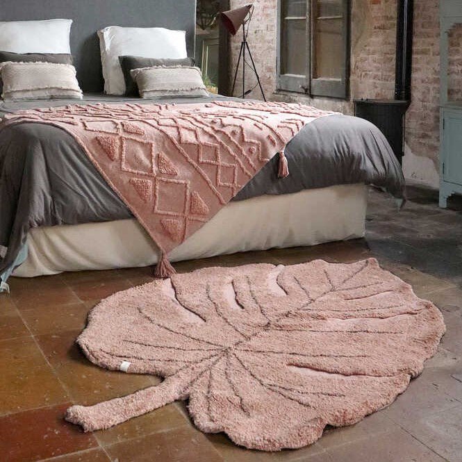 Lorena Canals waschbarer Teppich MONSTERA vintage nude | 180x120cm - Sir Henrys