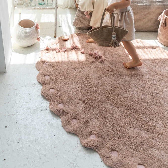 Lorena Canals waschbarer Teppich PINECONE vintage nude | 180x130cm - Sir Henrys