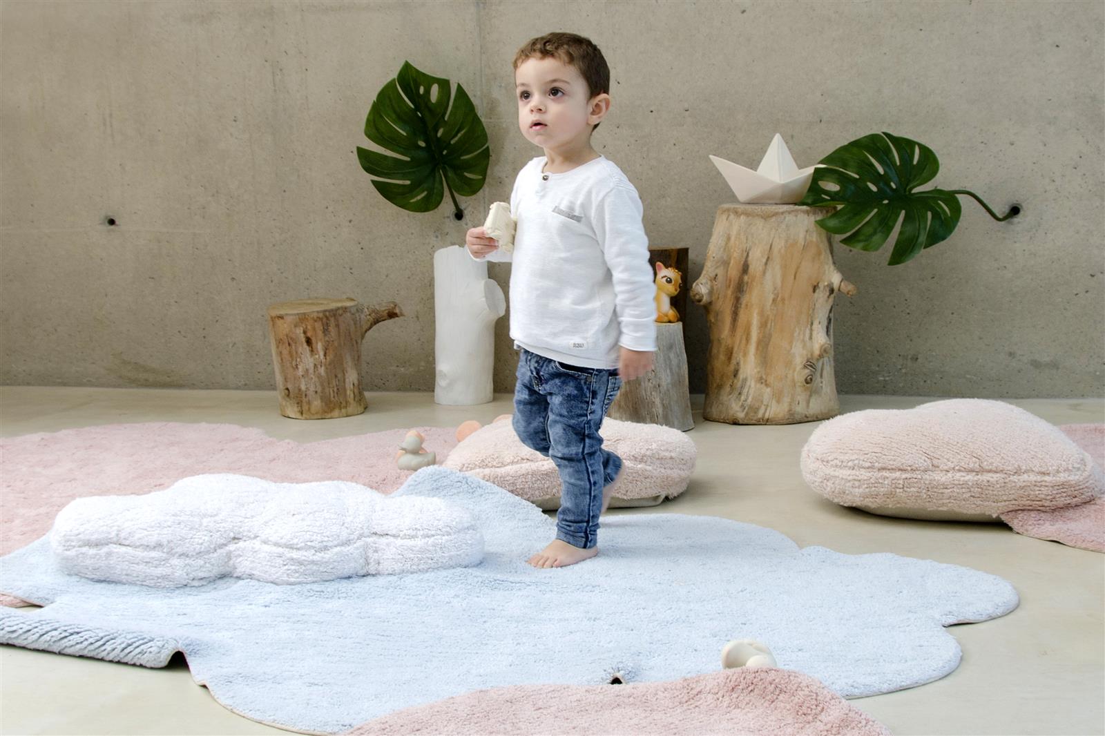 Lorena Canals waschbarer Teppich PUFFY DREAM blau | 110x170cm - Sir Henrys