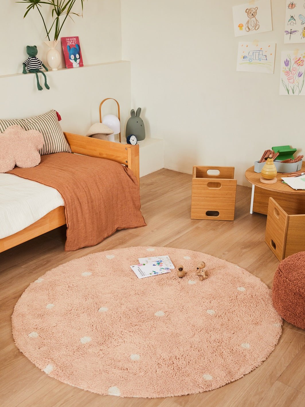 Lorena Canals waschbarer Teppich ROUND DOT | 140x140cm - Sir Henrys