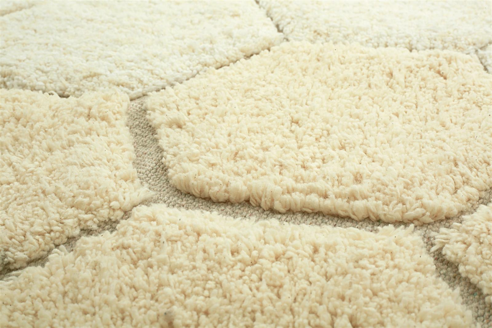 Lorena Canals waschbarer Teppich ROUND HONEYCOMB Gold | 140x140cm - Sir Henrys