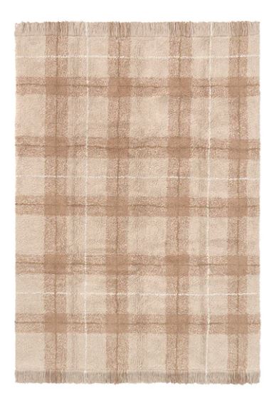 Lorena Canals Waschbarer Teppich TARTAN Rose | 120x90cm - Sir Henrys