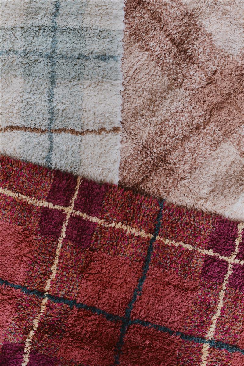 Lorena Canals Waschbarer Teppich TARTAN Vintage Red | 120x90cm - Sir Henrys
