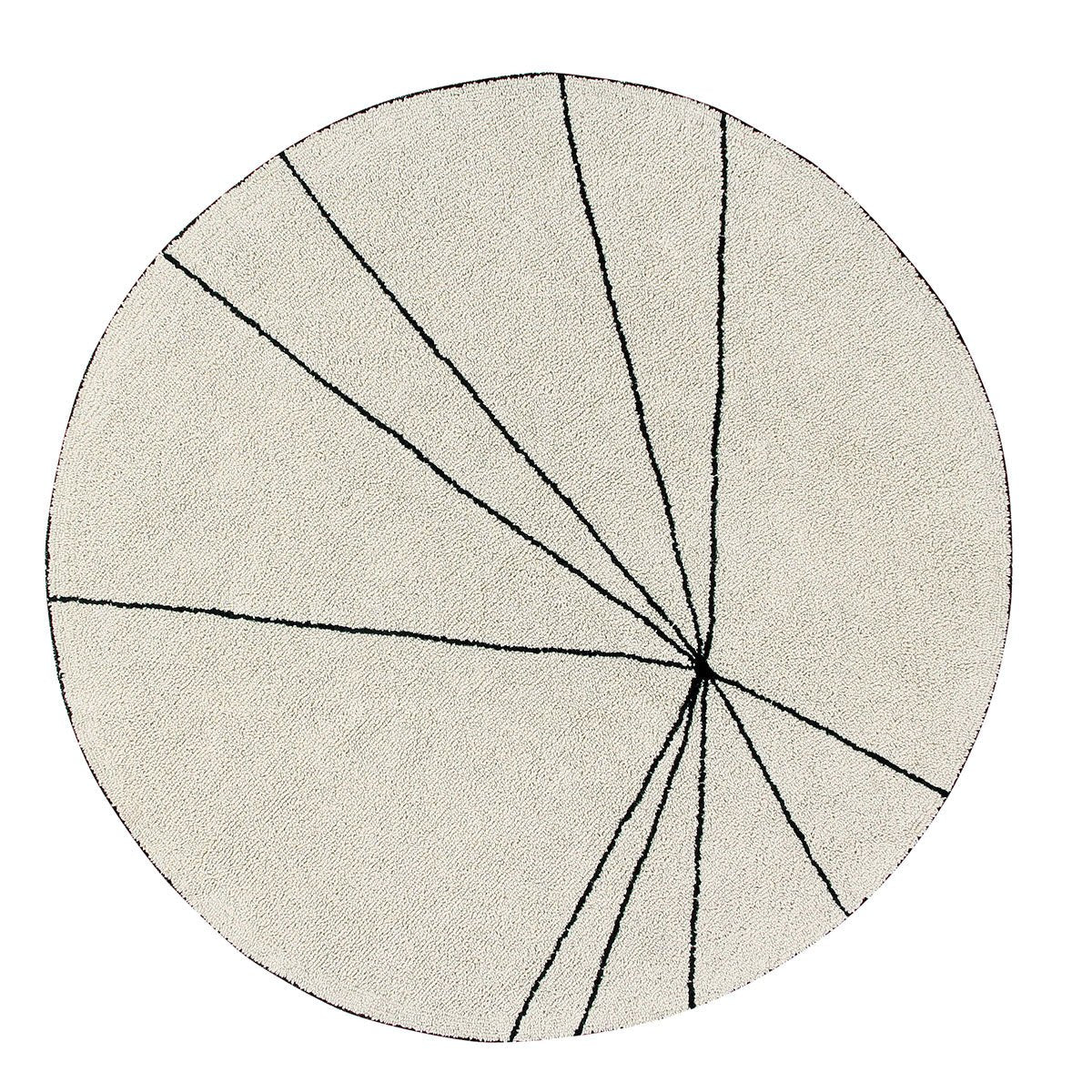 Lorena Canals waschbarer Teppich TRACE beige | 160x160cm - Sir Henrys
