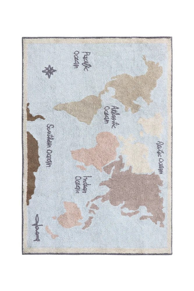 Lorena Canals waschbarer Teppich VINTAGE MAP | 200x140cm - Sir Henrys