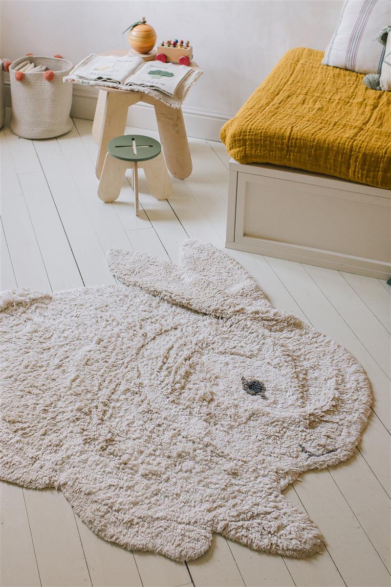 Lorena Canals waschbarer Tierteppich HASE | 130x135cm - Sir Henrys