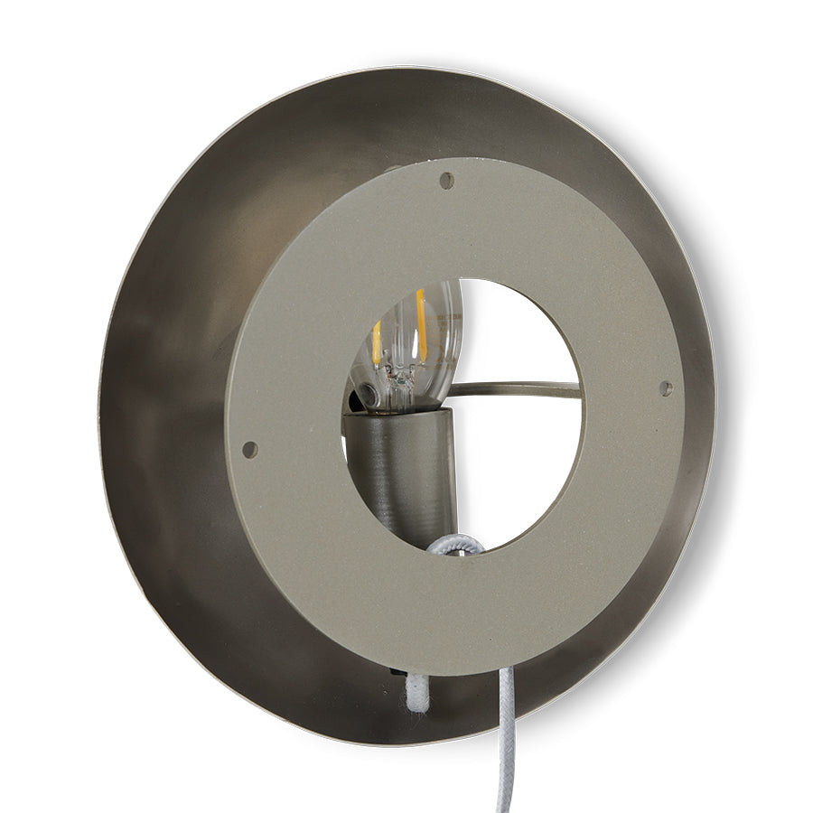 HKliving Wandleuchte ORB chrome silber | Ø18,5x8,5cm