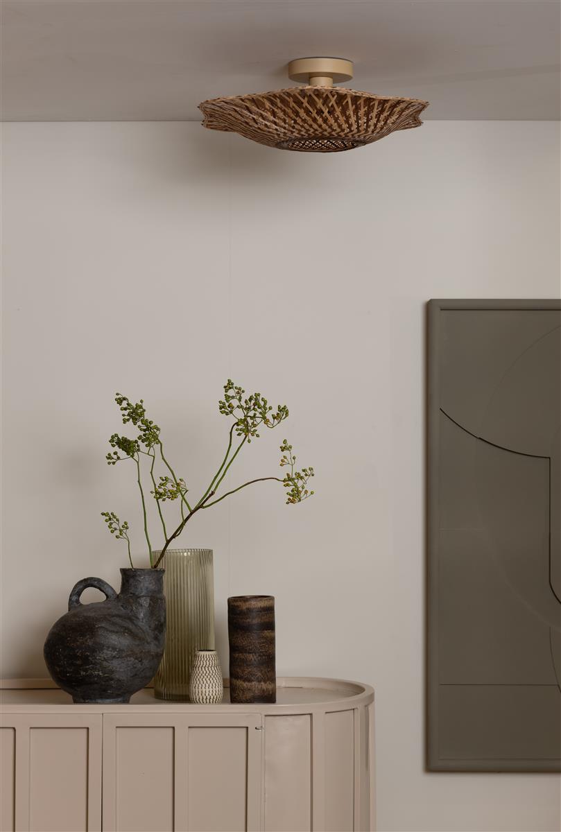 Good&Mojo Deckenlampe MADURA natur/braun | 13x44x13cm