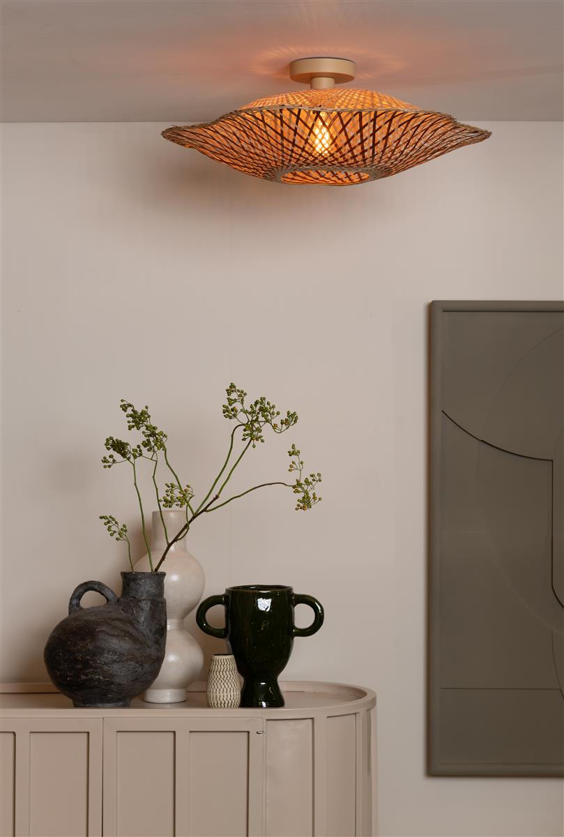 Good&Mojo Deckenlampe MADURA natur braun | 17x60x17cm