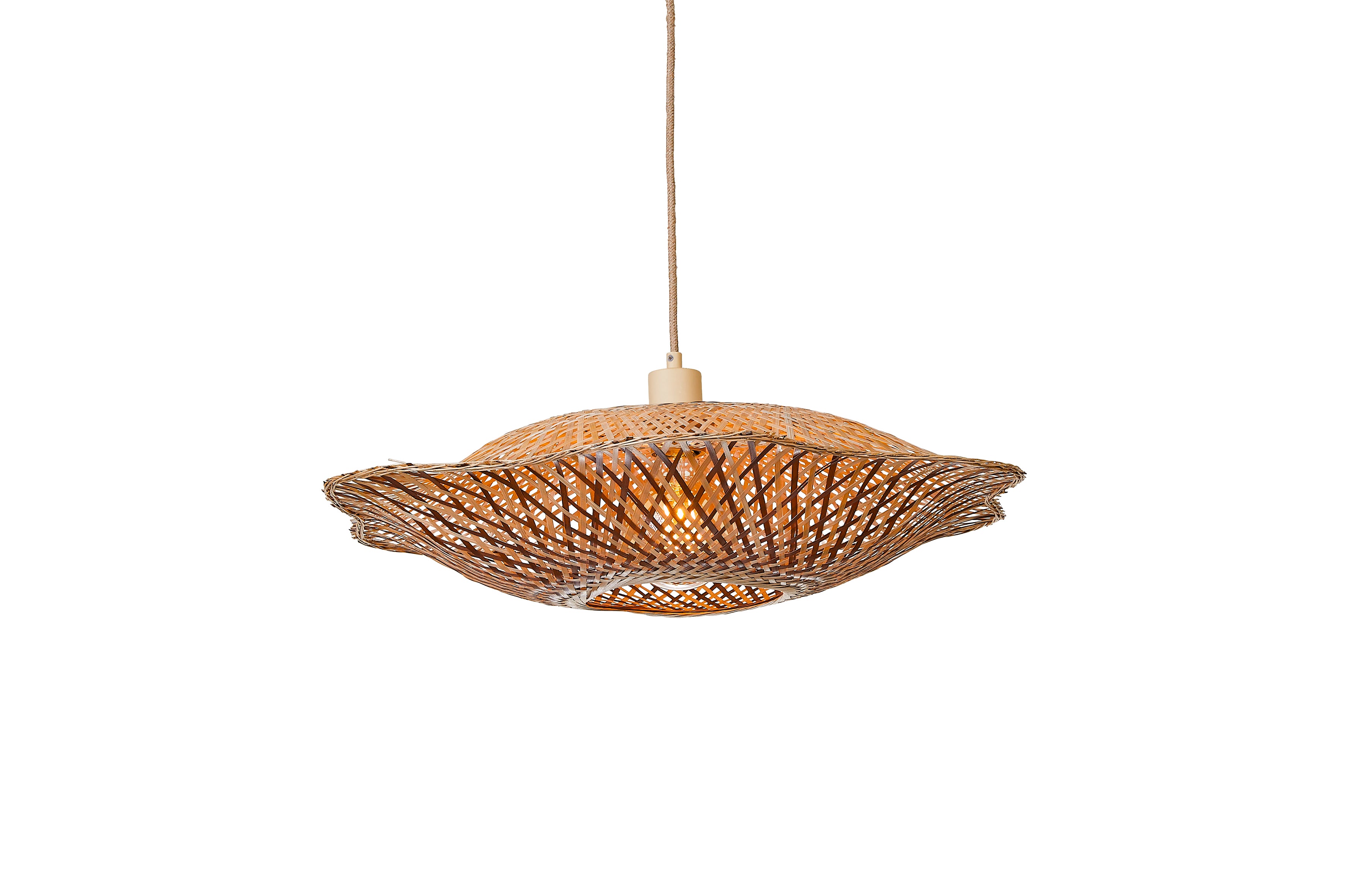 Good&Mojo Hängelampe MADURA natur/braun | 220x60x17cm
