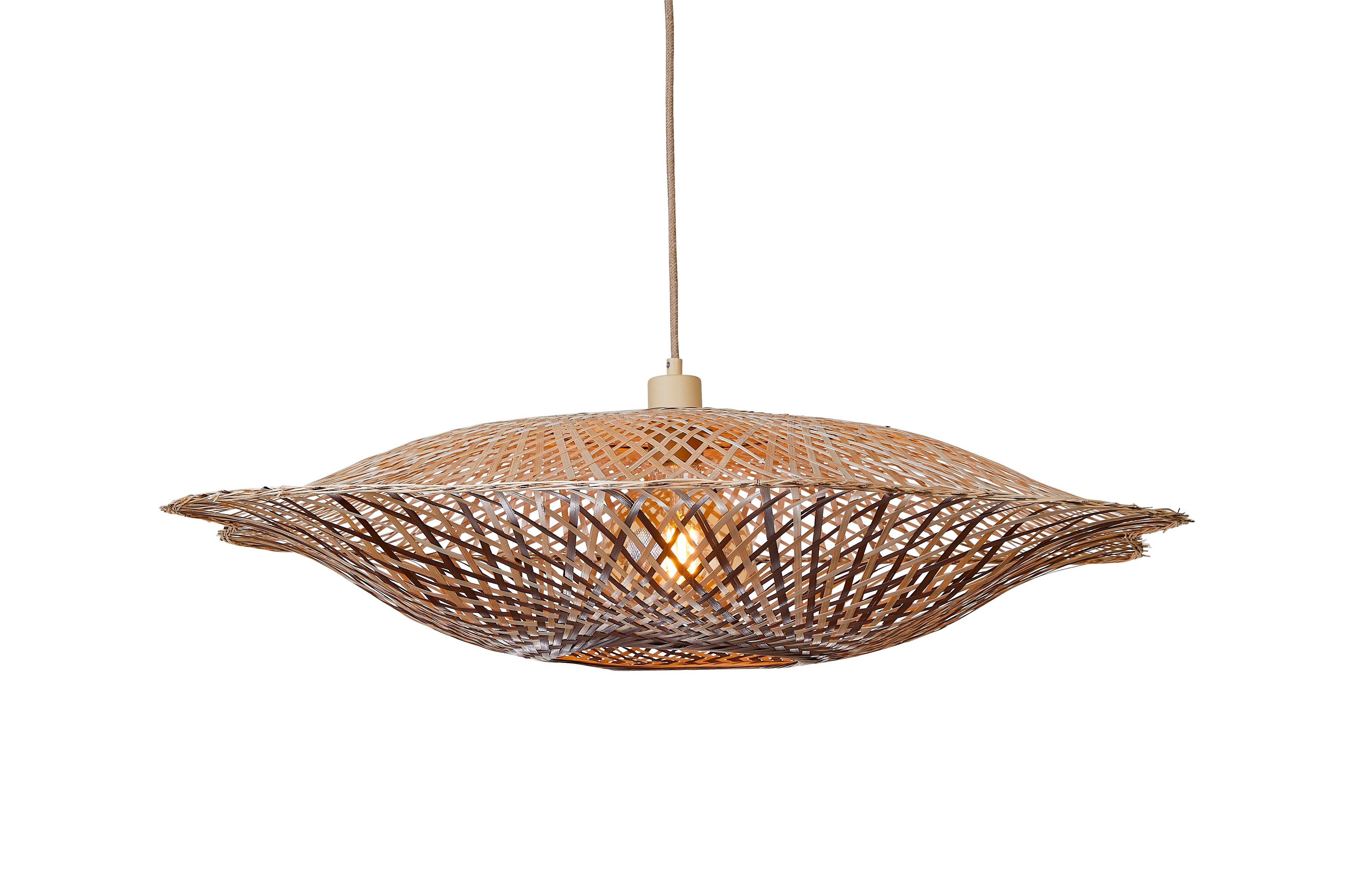 Good&Mojo Hängelampe MADURA natur braun | 225x87x22cm
