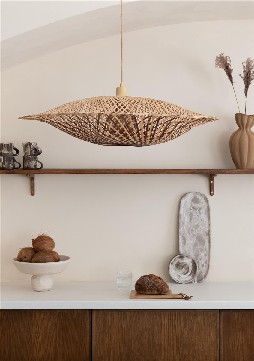 Good&Mojo Hängelampe MADURA natur braun | 225x87x22cm