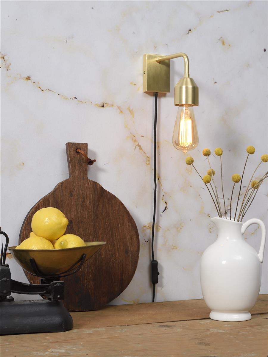 It's about RoMi Wandleuchte MADRID gold | 20x7x15cm