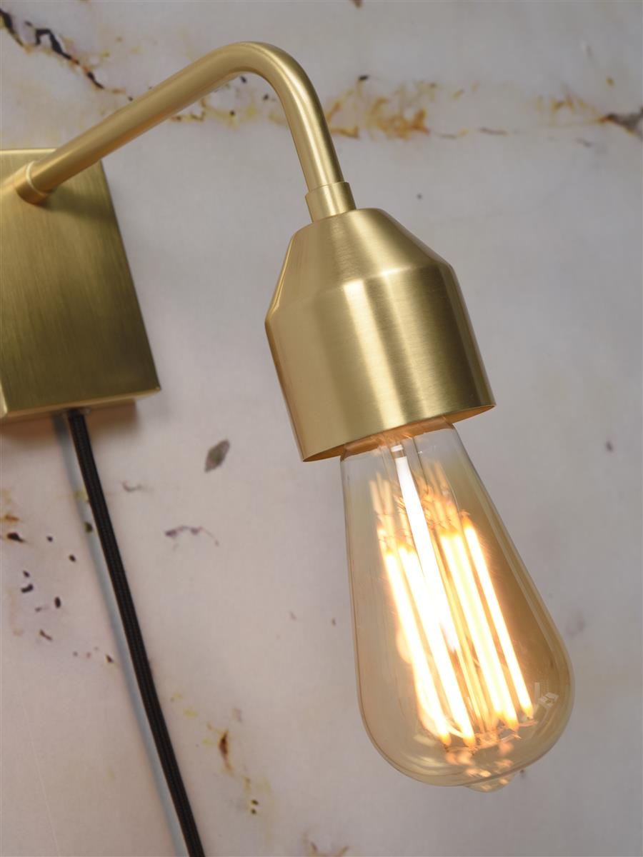 It's about RoMi Wandleuchte MADRID gold | 20x7x15cm