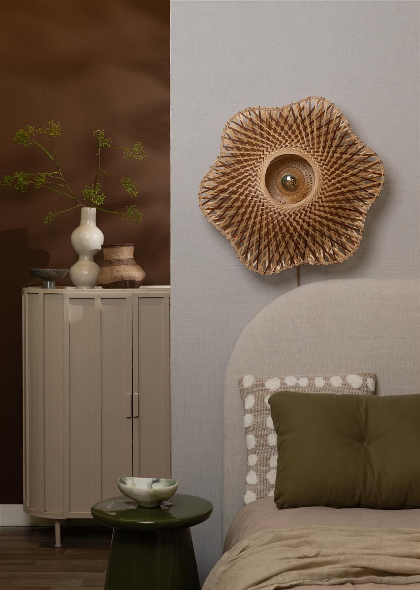 Good&Mojo Wandleuchte MADURA natur braun | 60x60x60cm