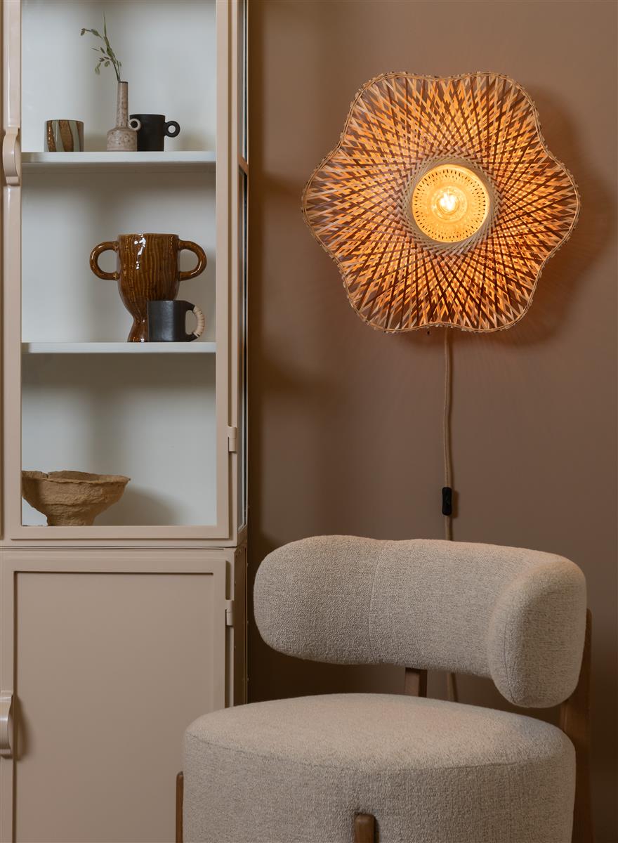 Good&Mojo Wandleuchte MADURA natur braun | 60x60x60cm