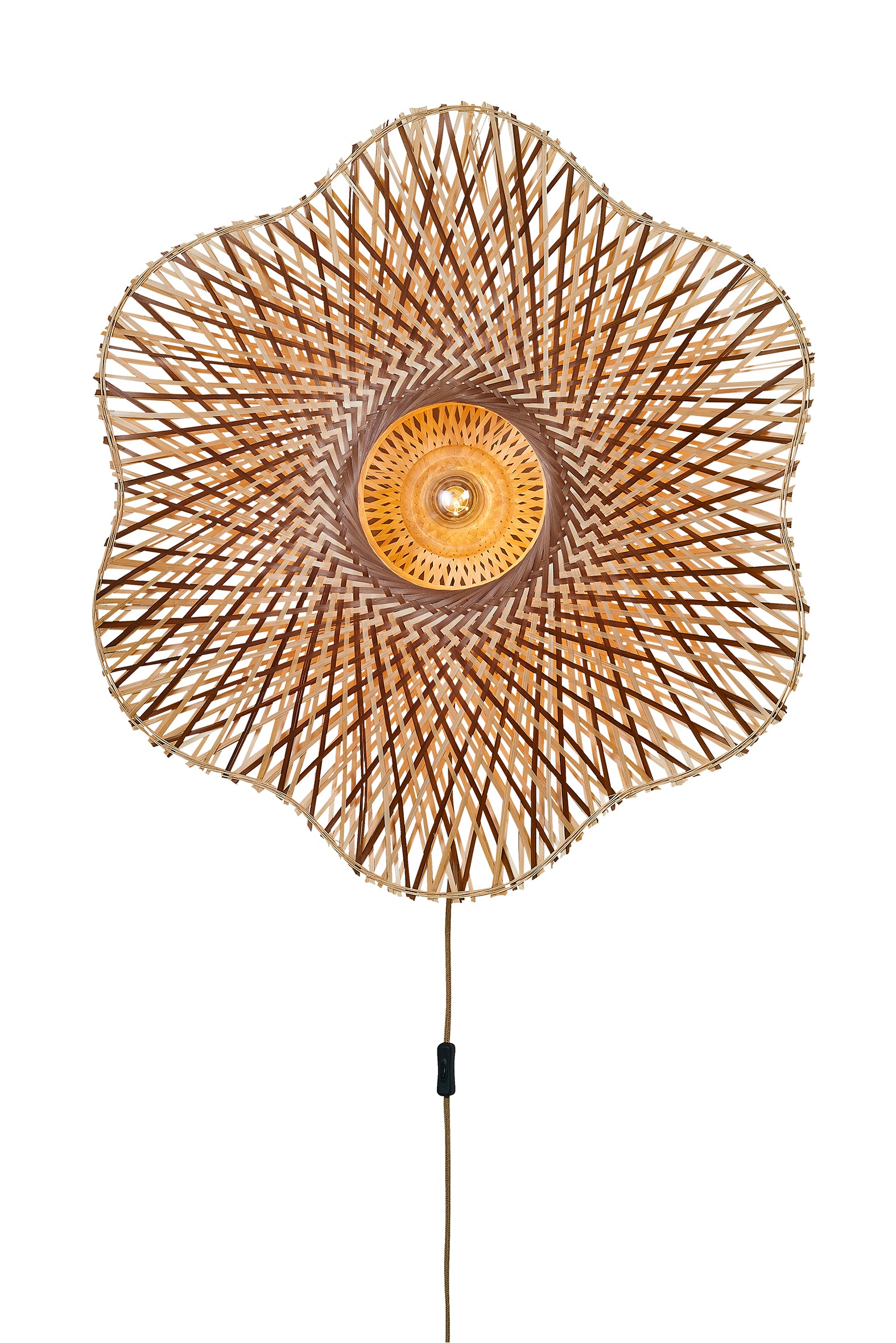 Good&Mojo Wandleuchte MADURA natur braun | 87x87x87cm