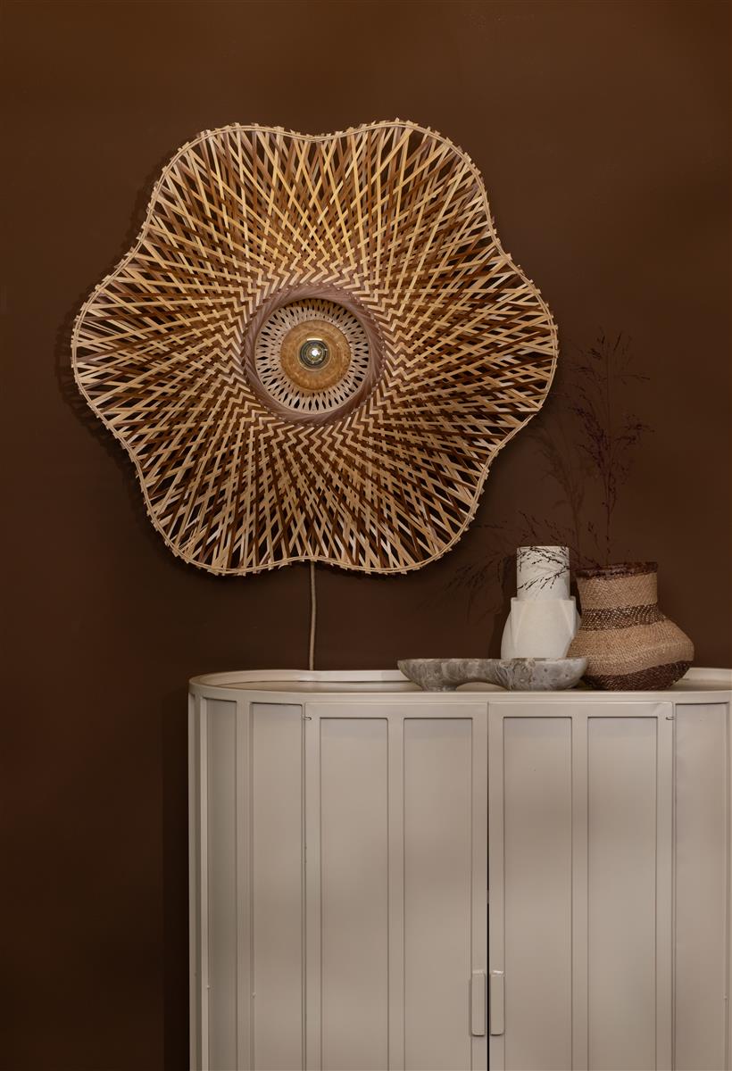 Good&Mojo Wandleuchte MADURA natur braun | 87x87x87cm