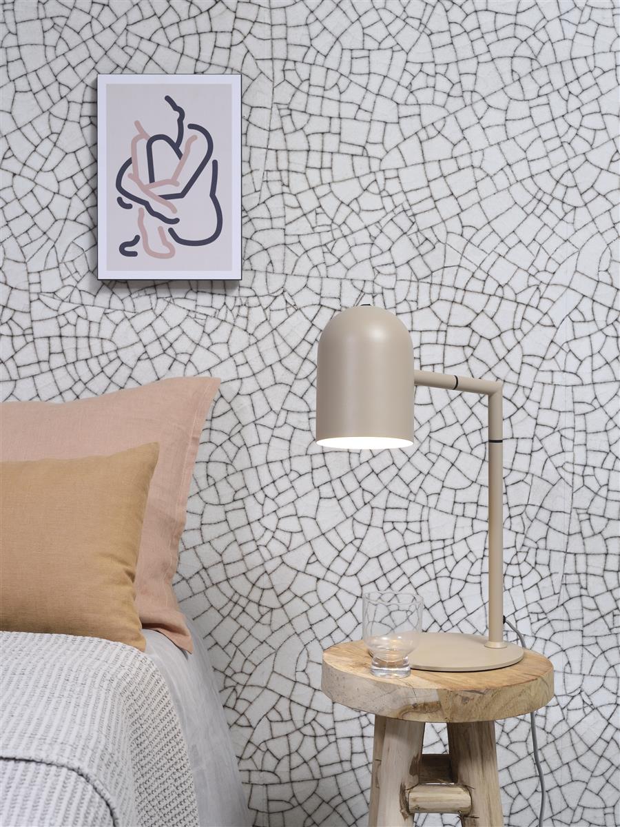 It's about RoMi Tischlampe MARSEILLE grau | 30x20x45cm